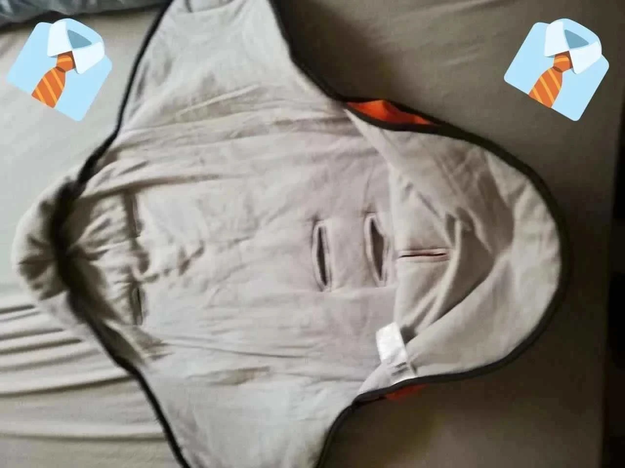 Almofada térmica para bebê inverno cinza/laranja Tamanho único Bom estado - conforto carrinho quente – photo 3